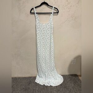 Loola Blue and White Floral Maxi Dress